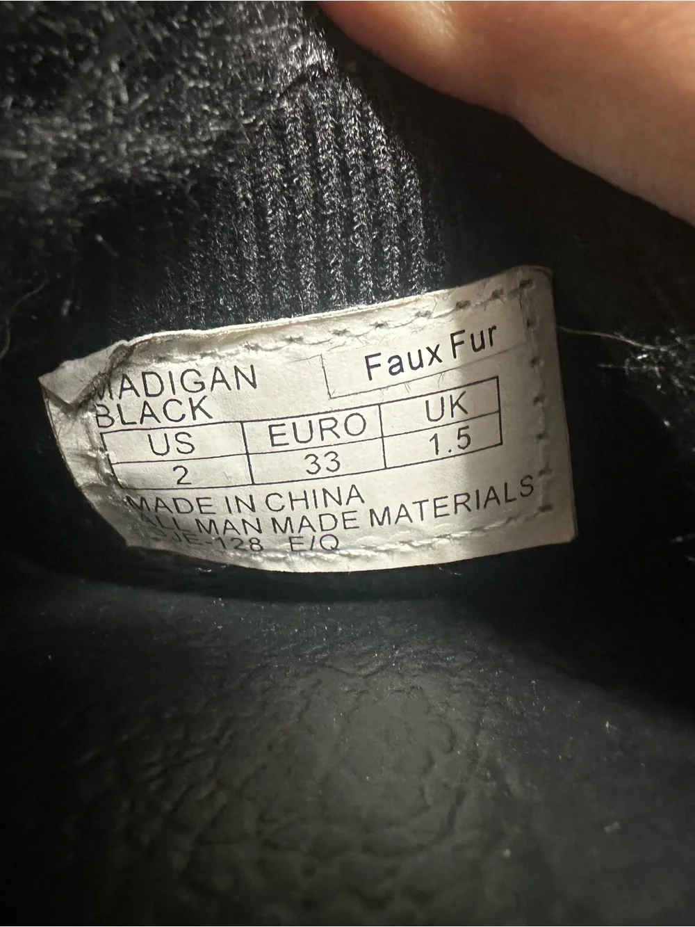 Michael Kors Youth Black Faux Fur Slide Sandals